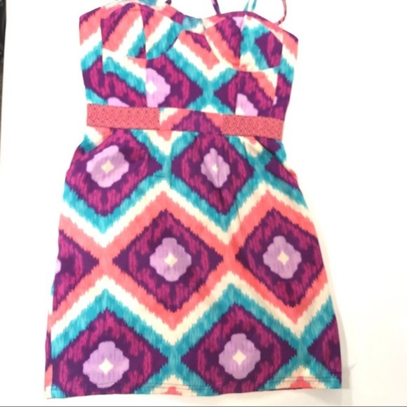 👙AE American Eagle Printed Corset Dress Ikat NWT - Picture 4 of 8